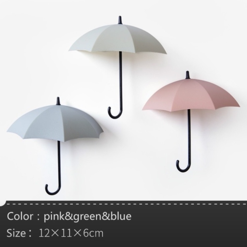 6 Adhesive Umbrella Organization Wall Hooks - Picture 6 of 7